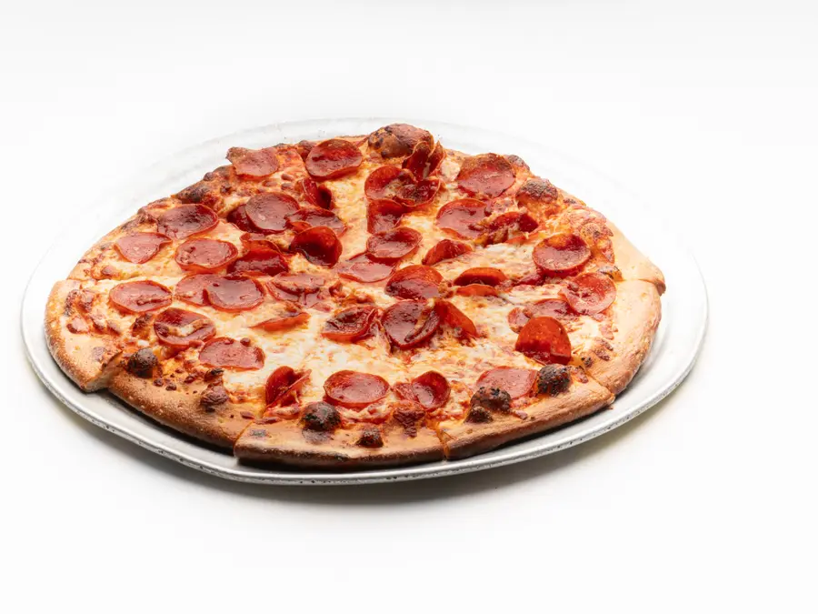 Classic pepperoni pizza on sourdough crust