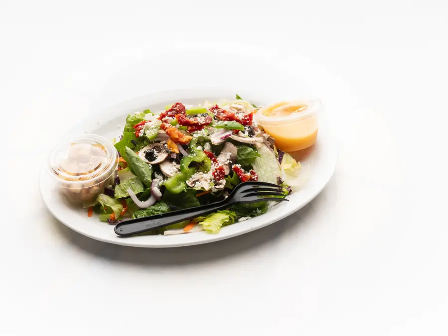 Loaded dinner salad with fresh veggies