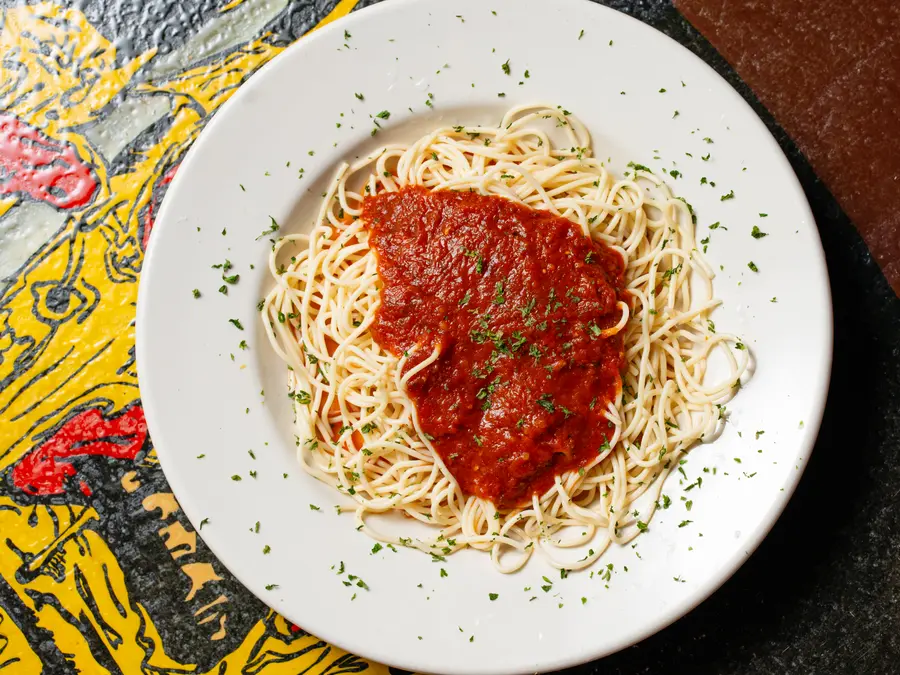 Spaghetti with house red sauce